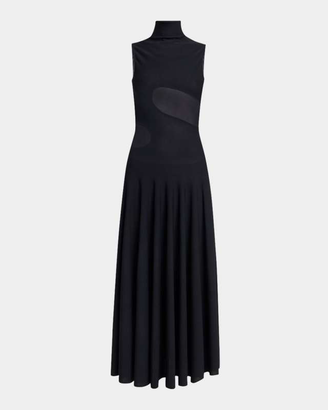 Slinky Knit Cutout Midi Dress